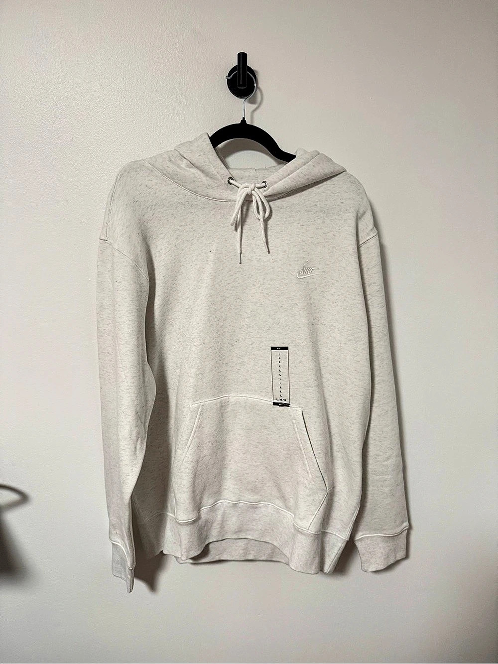 Nike Sportswear Club Hoodie Speckled Gray Large